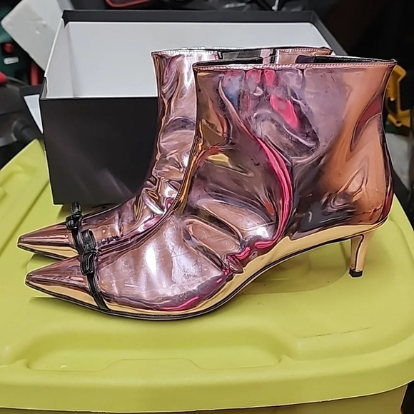 Marco de Vincenzo metallic bow booties 9.5 - Picture 3 of 10